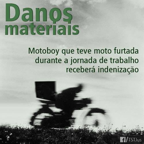 Motoboy que teve moto furtada receberá indenização de farmácia