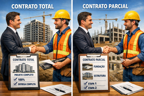 Empreitada Total vs. Empreitada Parcial: Diferenças jurídicas e impactos práticos na construção civil