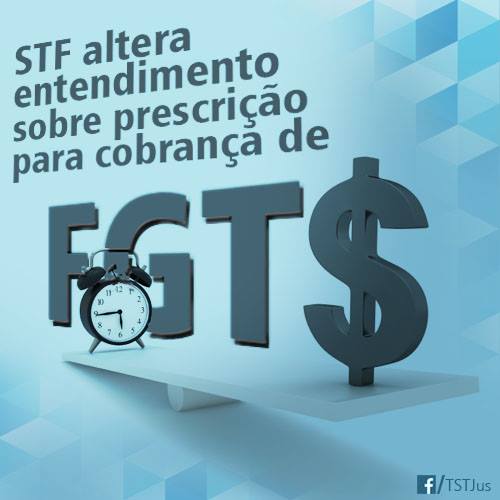 STF altera entendimento sobre prescrição para cobrança de FGTS