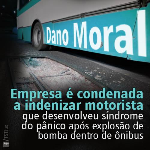 Motorista com síndrome do pânico após explosão de bomba em ônibus será indenizado
